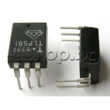 Opto-Coupler,5000/35V,CTR-min25%,Ic=2.4/If=10mA,LED/NPN m.B.,6-DIP/5-pin,Toshiba TLP581