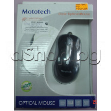 Оптична мишка 3-бут.с скрол  за USB,800dpi-Blue LED,Mototech