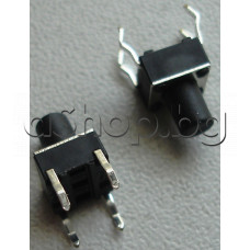 Tact switch,6x6x8.0mm,бутонче-4.8мм,с 4-извода за хориз.печатен монтаж,50V/50mA ,Song Huei
