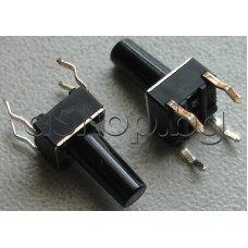 Tact switch,6x6x13mm,бутонче-10.0мм,с 4-извода за хориз.печатен монтаж,50V/50mA