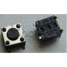 Tact switch,6x6x4.3mm,бутон d3x0.8мм,4-изв.за хоризонтален монтаж,SMD-вариант