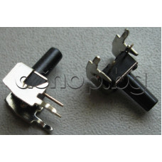 Tact switch,6x6x6.15mm,бутонче-3.8мм,с 4-извода за печ.вертикален монтаж с мет.рамка,50V/50mA