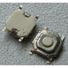 Tact switch,5x5x1.5mm,бутон d2x0.3мм,4-изв.хориз.монтаж-миниатюрен,SMD