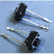 Tact switch-микробутон,6x6x3.5mm,бутон 0.8мм,с 2-извода,хоризонтален,син бутон,50V/50mA