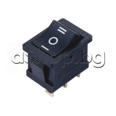 Кобиличен микроключ за панел,250 VAC/6A,On-Off-On,19.5x13x14 мм,3-изв./3-пол.,AMP=4.8mm