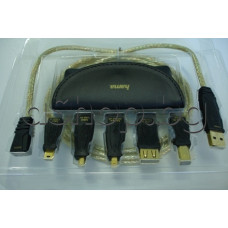 USB-универсален к-т адаптори-5бр.с удълж.кабел1.8м за цифрови фотоапарати и камери,hama