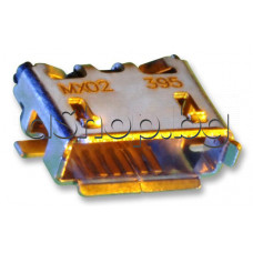Name::USB-AB микро 5-изв.букса top mount за печатен монтаж SMD-вариант,USB-AB micro top mount,Molex,Contact Plating: Gold
