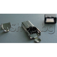 USB-B mini 5-изв.букса мъжка за монтаж на кабел