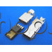 USB-B mini 5-изв.букса мъжка за монтаж на кабел
