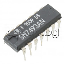TTL-IC,Asynchronous binary 4-bit  Up counter,14-DIP Texas Instruments