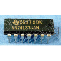 TTL-IC,Dual D-Flip Flop,14-DIP,SN74LS74AN Texas Instruments/Motorola