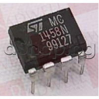OP-IC ,Dual,Serie 158,±18,0.5V/uS,8-DIP ,SGS Semiconductor Ltd MC1458N