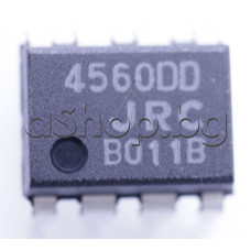 OP-IC ,Dual,±18V,4V/uS,10MHz,-20..+75°C,8-DIP,Texas Instruments RC4560IP,RCA/Motorola RC4560DD