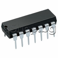 OP-IC ,Quad,J-FET,±18V,Offs.<15mV,0..70°,lo noise,14-DIP ,Texas Instruments TL074CN