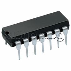 OP-IC ,Quad,J-FET,±18V,Offs.<15mV,0..70°,lo noise,14-DIP ,Texas Instruments TL074CN