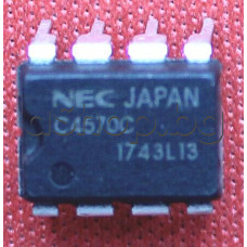 IC-OP , Dual, Ultra low-noise,wide band OA(ser.158)±18 ,-20..+80°C, 8--DIP ,NEC uPC4570C ,code C4570C