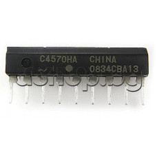 IC-OP , Dual, Ultra low-noise,wide band OA(ser.158)±18 ,-20..+80°C, 9--SIP ,NEC uPC4570HA ,code C4570HA