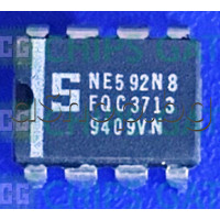 IC , Video-Wideband amplif.16V,120MHz,8-DIP ,Philips NE592N8
