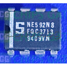 IC , Video-Wideband amplif.16V,120MHz,8-DIP ,Philips NE592N8