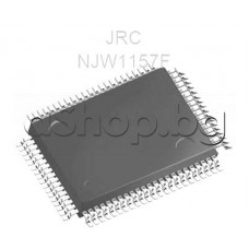 IC ,8-channel electronic volume control with input selector,100-QFP ,JRC NJW1157F
