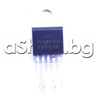 IC ,Hi-Fi,NF-E,±22V,3.5A,18W(±16V/4om),TO-220/5 ,TDA2030AV STM/ST-Microelectronics,за верт.монтаж