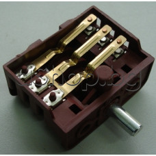 Ключ 4(3+0)-такта , 6-извода x6.35mm ,250VAC/16A(AC3-304)  T150 за готварска печка универсален,KTN,NEO-304
