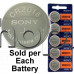 3V,80mAh,Литиева  батерия,тип/паричка,d20.0x1.6mm,SONY