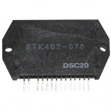 IC ,2xNF-E,classAB,±50V,2x60W(2x40W/0.4%THD/±44V/6om),14-SIL STK402-070 Sanyo/PMC