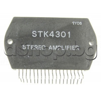IC ,Hybrid-IC,2xNF-E,50V,2x>22W(31V/4om),18-SIL STK4301 Sanyo/PMC