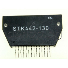 IC,2xNF-E,±63V,2x>150W/10%,THD=0.08%,(±....V/4-8om),14-SIL,STK442-130 Sanyo for LBT/HCD-LX1