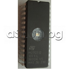 IC-CMOS,Eeprom UV,64kx8 Bit,100nS,28-DIP,M27C512-10F1L