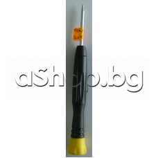 Отверка тип safety torx T8S с нормален връх и острие=40мм,пластмасова дръжка с върт.накрайник