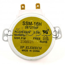 Мотор SSM-16H за чиния на МВП,220VAC,50/60Hz,5/6rpm,3W,ос 7x8mm пластмасова скосена,2B72754F ,6549W1S011A/E/S