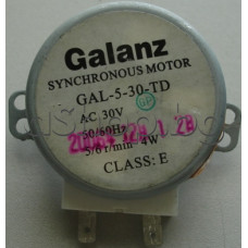 Електродвигател за чиния на МВП 30VAC/50/60Hz,5/6rpm,4W, пластмасова ос d7x13mm скосена,Galanz