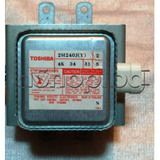 Магнетрон за МВП с дълга антена с изв.перп.на обдухв./ закрепв.,монтаж с ущи/шпилки,Toshiba 2M240J(Y)