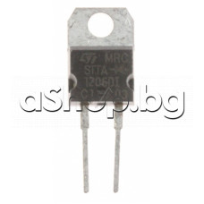 Si-Di,S-L,600V,If(av)-12A,If(rms)-110A,<28nS,Turboswitch,ultra-fast,TO-220AC ,STMicroelectronics STTA1206D