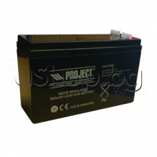 Оловно-киселинен акумулатор с повиченн капацитет(за UPS) ,12V/6.5Ah,93x53x151mm, Project 12V 6.5АH (HR)