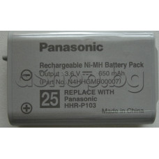 3.6V/650mAh,NiMH акум.бат.HHR-P103 за безж.телефон с конт.плас.50x43x14.5mm,Panasonic/KX-TG2xx/TGA2xx