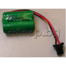Акумулаторна NI-MH батерия 2/3AAAx2,2.4V/300mAh,30x20x10.5mm с кабел и букса за DECT телефони(2/2R3 двойка),MH300AAAK2BC/Kinetic