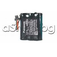 3.6V/850mAh,Ni-Cd акум.бат.R6x3 за безж.телефон с кабел 49x42x14.5mm,Panasonic P-P508