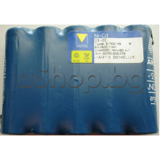 Пакет в редица R6x5,акумулатор NiCd 6V/600mAh,49x15x72mm,Varta без кабел