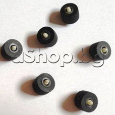 Тонролка за аудио техника с ос,d10.5xH7x1.5xh7.8mm,пластмасова с ос d1.5mm