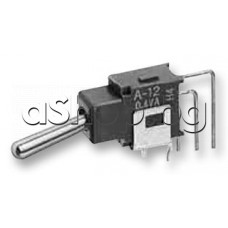 Микроключ с лост 16мм,0.1А/28VAC,3-изв.3-пол.ON-Off-(ON) за монтаж на панел,NKK Switches A-19
