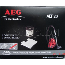 HEPA филтър d80x90mm + 2 бр. малки филтърчета за прахосмукачка,AEG/AVS-7400..7499,1800 TRIO