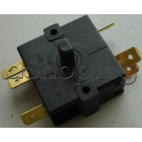 Въртяш ключ с ос за кафемашина 4(0+3)поз.,10-16A/250VAC,6 извода x 6.35mm, ST-900,De Longhi EC-300M,EC-155