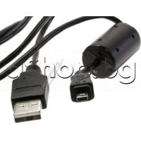 USB-кабел А-мъжко към мини USB 1.8м за цифр.фотоап.,Sony/DSC-S2000/2100,W310/510/520/530