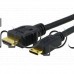 Кабел HDMI-A-мъжки куплунг към mini HDMI-C-мъжки куплунг-кат.1-позлатен 1.5м,HOY