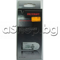 Тестер за всички видове сухи и акум.батерии цилиндр. и бутонни 1.5 и 12V с LCD дисплей,Voltcraft MS-229