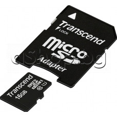 Флаш памет-карта 16.0GB-SD Micro SDHC card plus ,class-10,UHS-1 ,Up to 90MB/s,Transcend