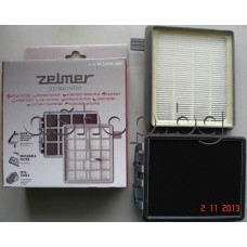 К-т филтри ZVCA-355S ,2 бр.Hepa+изходящ правоъгълни за прахосмукачка ,Zelmer VC3300.0.ST,ZVC-352ST/01,Bosch